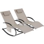 Ligstoel Taya, ergonomisch, schommelfunctie - beige, Set van, Tuin en Terras, Verzenden, Nieuw