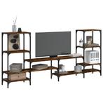 vidaXL Tv-meubel 206,5x28,5x95 cm bewerkt hout gerookt, Verzenden, Nieuw, Overige houtsoorten