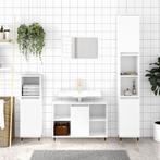 vidaXL Badkamerkast 30x30x100 cm bewerkt hout hoogglans wit, Huis en Inrichting, Badkamer | Badkamermeubels, Verzenden, Nieuw