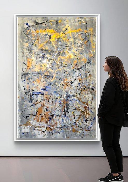 Irena Lenartowicz - Composition with Gold - XXL, Antiek en Kunst, Kunst | Schilderijen | Modern