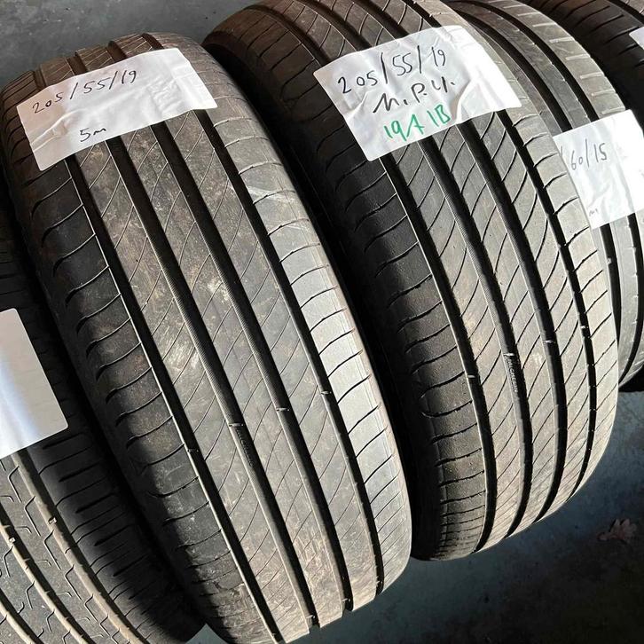 2 x Michelin Primacy 4 205-55-19 Zomerbanden 5mm, Auto-onderdelen, Banden en Velgen, 19 inch, Zomerbanden, 205 mm, Personenwagen