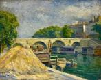 French Impressionist school - Barge in Paris, Pont, Antiek en Kunst, Kunst | Schilderijen | Klassiek