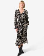 HEMA Damesjurk Sarie abstract zwart, Kleding | Dames, Jurken, Verzenden, Nieuw, Zwart