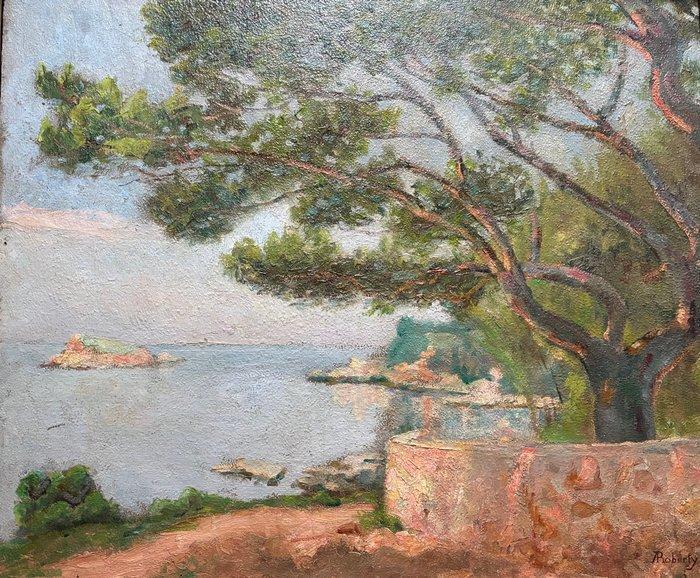 Andre Felix Roberty (1877-1963) - Paysage de bord de mer, Antiek en Kunst, Kunst | Schilderijen | Klassiek