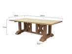 Antigua dining tuintafel 250x120xH77 cm teak gekruist, Tuin en Terras, Tuintafels, Ophalen of Verzenden, Nieuw, Teakhout