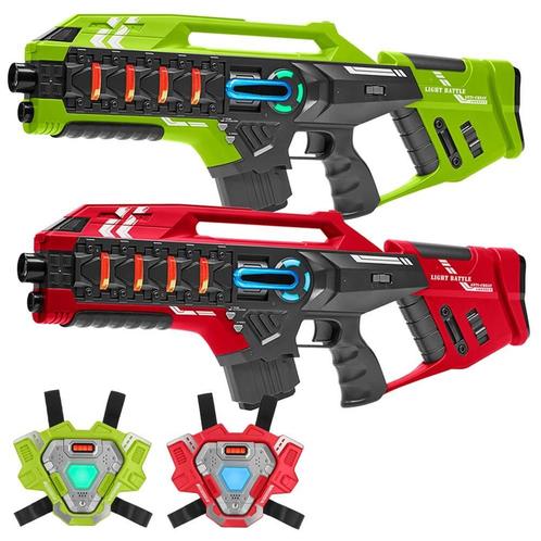 Light Battle Connect lasergame set - 2 Laserguns Groen/Rood, Kinderen en Baby's, Speelgoed | Buiten | Actiespeelgoed, Nieuw, Ophalen of Verzenden