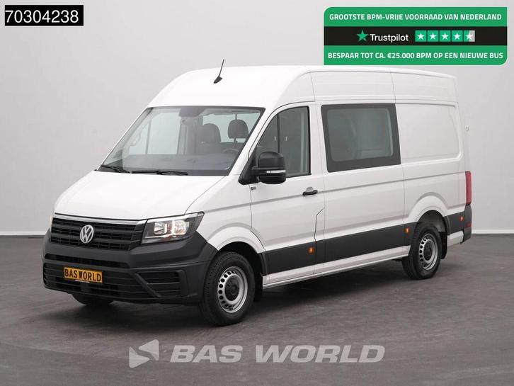 Volkswagen Crafter Dubbel Cabine L3H3 Trekhaak Navi Camera A, Auto's, Bestelauto's, Lease, Handgeschakeld, Financial lease, Wit
