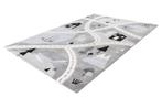 Kindervloerkleed | Happy | Speelstraat | Zilver | 120x170 cm, Verzenden, Nieuw