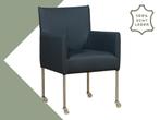 Leren eetkamerstoel Desire - Toledo Marine (blauw) - Poten, Huis en Inrichting, Stoelen, Overige kleuren, Bohemian, Industrieel, Modern, Scandinavisch