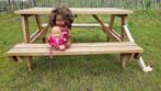 Terras picknicktafel buiten,  tuinset voor kinderen, Tuin en Terras, Tuintafels, Nieuw, Rechthoekig, Ophalen of Verzenden, Hout