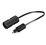 Powerlet (m) Sigarettenaanstekerplug (v) adapter  0,25 meter, Ophalen of Verzenden, Nieuw