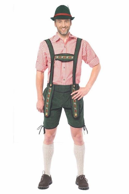 Lederhose Kort Groen Markus, Kleding | Heren, Carnavalskleding en Feestkleding, Nieuw, Ophalen of Verzenden