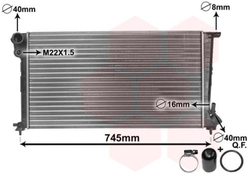 RADIATOR VOOR CITROEN BERLINGO G_ 2002-2007 133041, Auto-onderdelen, Airco en Verwarming, Nieuw, Ophalen of Verzenden