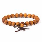 Elastische Mala Armband van Sandelhout, Nieuw, Hout, Verzenden