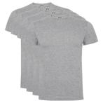 4 pack t-shirt Dogo Premium Licht Grijs, Overige kleuren, Roly, Verzenden, Nieuw