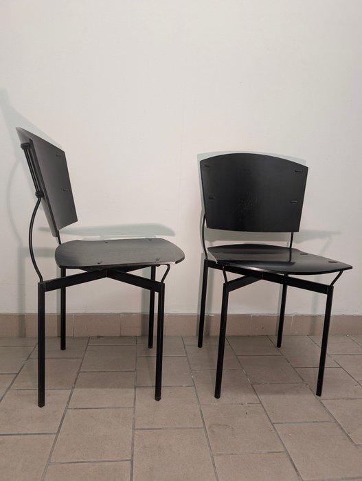 Arflex - Jesse Marsh - Stoel (2) - Elasta - Hout, Staal -, Antiek en Kunst, Antiek | Meubels | Stoelen en Banken