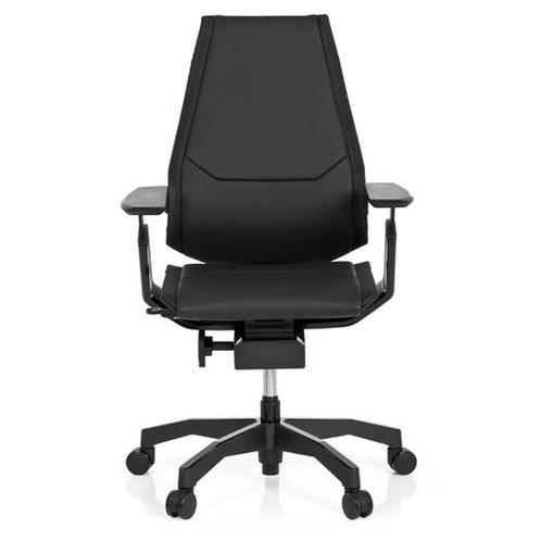 Bureaustoel | Met Armleuning | Leder | Zwart | Ergonomisch, Huis en Inrichting, Bureaus, Nieuw, Verzenden