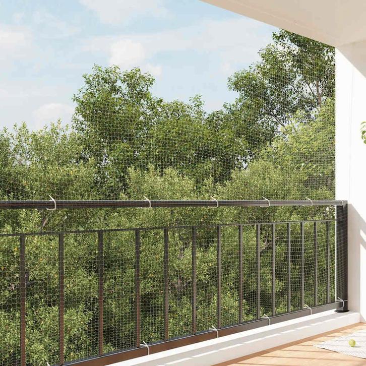 vidaXL Kattennet Transparant 8x3 m Nylon, Dieren en Toebehoren, Overige Dieren-accessoires, Nieuw, Verzenden