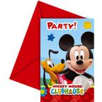 Mickey Mouse Uitnodigingen Versiering 6st, Ophalen of Verzenden, Nieuw
