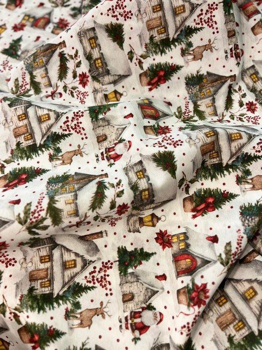 Kerstdecoratiedoek - kerststadje - Textiel - 280 cm - 250 cm, Diversen, Kerst