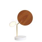 Tunto Ballon Tafellamp LED, marmer wit/walnoot - casambi, Verzenden, Nieuw