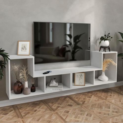 Modulair meubelset Hustersurd 2-delig wit [en.casa], Huis en Inrichting, Kasten | Wandmeubels, Nieuw, Verzenden