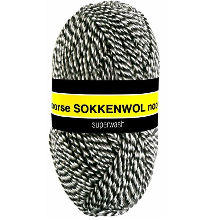 Scheepjes Noorse Wol Markoma 100g - 6854 Zwart/Beige, Hobby en Vrije tijd, Breien en Haken, Nieuw, Verzenden