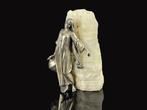 sculptuur, La porteuse deau - 16 cm - Zilveren metaal &, Antiek en Kunst