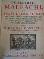 Johannes Costerus - De Profeet Maleachi in XXXVI Leerredenen, Antiek en Kunst