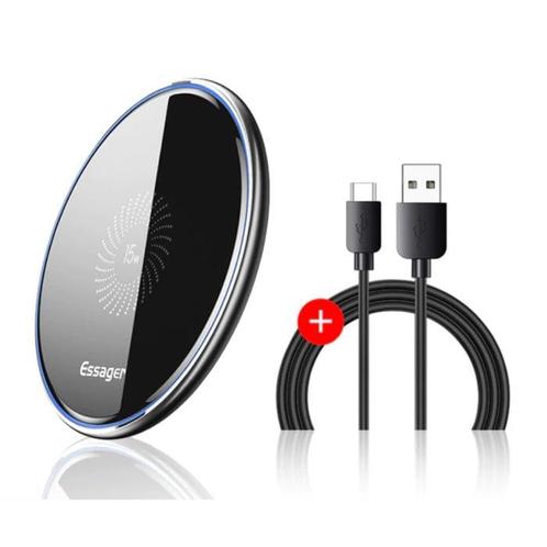 15W Qi Universele Draadloze Oplader - 2A Snelladen Wireless, Telecommunicatie, Mobiele telefoons | Telefoon-opladers, Nieuw, Verzenden