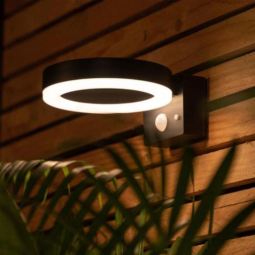 Solar Wandlamp Malabo met Bewegingssensor – 600 Lumen, Tuin en Terras, Buitenverlichting, Bewegingssensor, Waterbestendig, Led