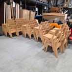 Partij van 74 stuks zeer degelijke  houten kerkstoelen / zaa, Ophalen of Verzenden, Nieuw