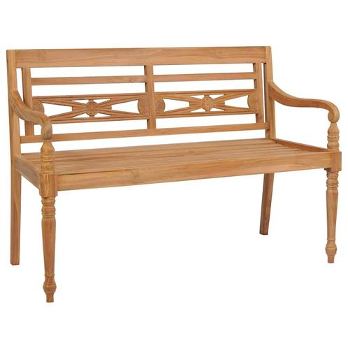 vidaXL Batavia bank 120 cm teakhout, Tuin en Terras, Tuinbanken, Nieuw, Teakhout, Verzenden