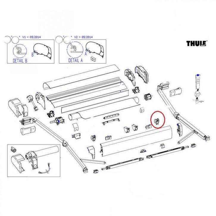 Pos block +tension rafter housing 9200, Caravans en Kamperen, Voortenten en Luifels, Ophalen of Verzenden