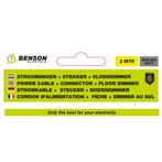 Benson Stroomsnoer met vloerdimmer - wit - 2 meter - led..., Doe-het-zelf en Verbouw, Elektra en Kabels, Ophalen of Verzenden