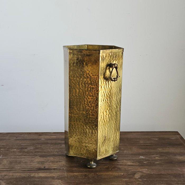 Paraplustandaard/rek - esagonale - Messing - geklopt met, Antiek en Kunst, Curiosa en Brocante