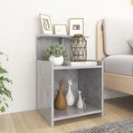 vidaXL Nachtkastje 40x35x60 cm bewerkt hout betongrijs, Minder dan 45 cm, Verzenden, Nieuw, 55 tot 70 cm