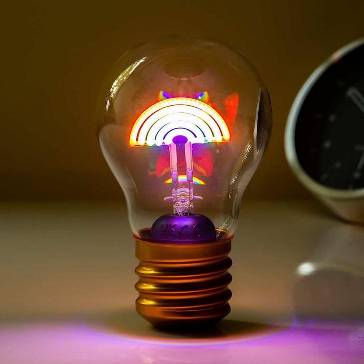 Oplaadbare LED filament lamp - Regenboog, Huis en Inrichting, Lampen | Overige, Verzenden