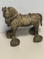 Beeld, Vintage Bronze Horse - 34 cm - Brons, Messing, Antiek en Kunst