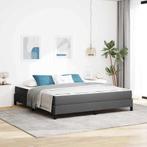 vidaXL Boxspring bed met matras Donkergrijs 180 x 200 cm, Huis en Inrichting, Slaapkamer | Bedden, Verzenden, Nieuw, Grijs, Stof