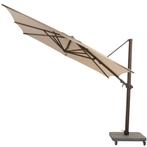 Siesta premium zweefparasol 300x300 cm wenge frame beach 4, Tuin en Terras, Parasols, Ophalen of Verzenden, Nieuw