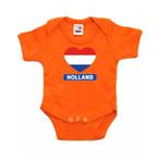 Holland hart vlag rompertje oranje babies - Oranje rompers