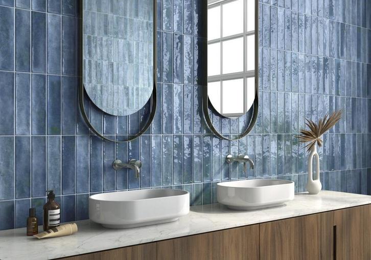 Wandtegel Ragno Feelze Aqua Blauw Glans 7x28 (Muurtegels), Doe-het-zelf en Verbouw, Tegels, Minder dan 20 cm, 20 tot 40 cm, 10 m² of meer