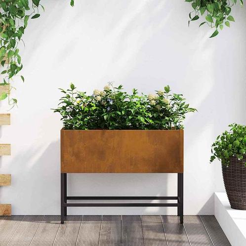 vidaXL Verhoogde Tuin Plantbak Roestig 60 x 26 x 45 cm, Tuin en Terras, Bloembakken en Plantenbakken, Minder dan 60 cm, Nieuw