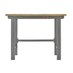Werkbank grijs 120 cm met hardhouten blad - open model, Doe-het-zelf en Verbouw, Ophalen of Verzenden, Nieuw