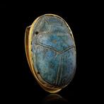 Broche Egyptische Herleving Vergulde Speld met Faïence, Sieraden, Tassen en Uiterlijk, Antieke sieraden