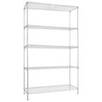 GGM Gastro | Stalen rek - 1200x450mm - 5 planken - Chroom |, Verzenden