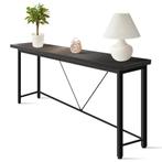 IvoQ Sidetable Industrieel Hout Metaal Zwart, Verzenden, Nieuw