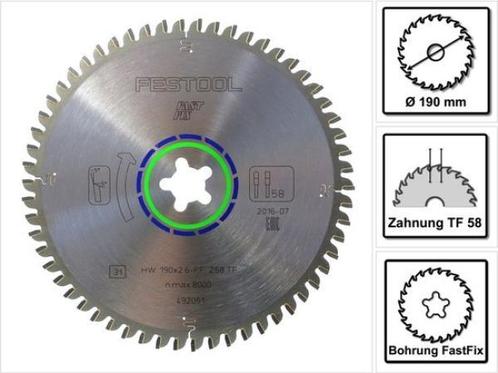 Veiling - Festool 492051 / 190x2,6 FF TF58 Cirkelzaagblad -, Doe-het-zelf en Verbouw, Gereedschap | Zaagmachines