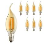 Set van 8 LED kaarslampen vlam E14 | 3-staps dimbaar | 4 wat, Verzenden, Overige typen, E14 (klein), Nieuw
